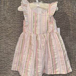 Striped Pink and Gold Dress